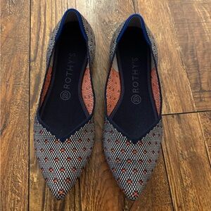 Rothy's The Point Coral Dot Women's Flats Size 10 Shoes